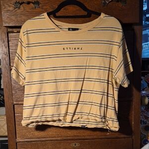 Thrills Mustard Striped Tee